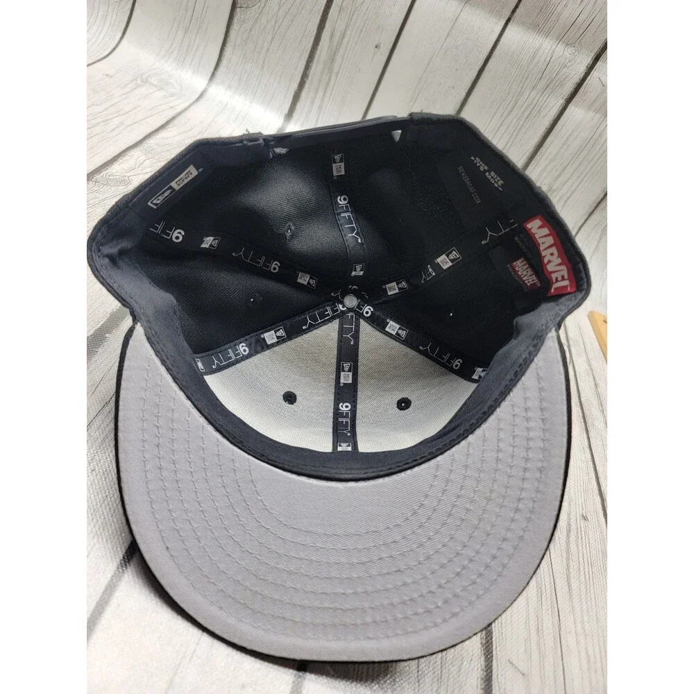 New Era Captain America Hat Black White Shield Logo Marvel Cap One Size OSFM